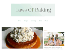 Tablet Screenshot of lawsofbaking.com